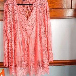 Lace long sleeve shirt